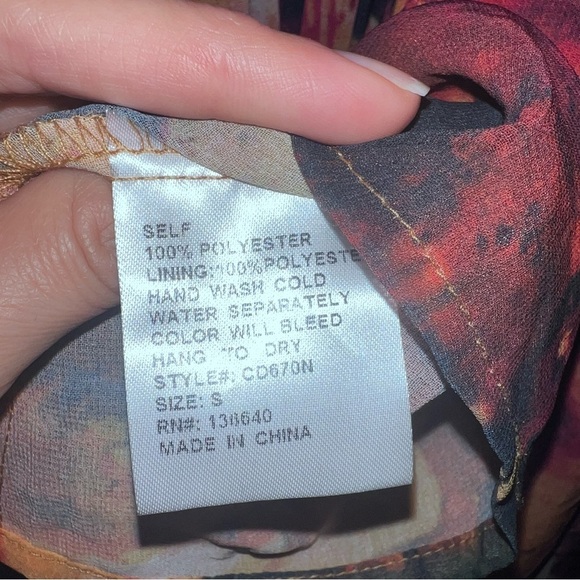 Latiste by Amy RUSTY ABSTRACT PRINT MAXI
DRESS Size:S NWT spring summer wedding - Picture 11 of 15